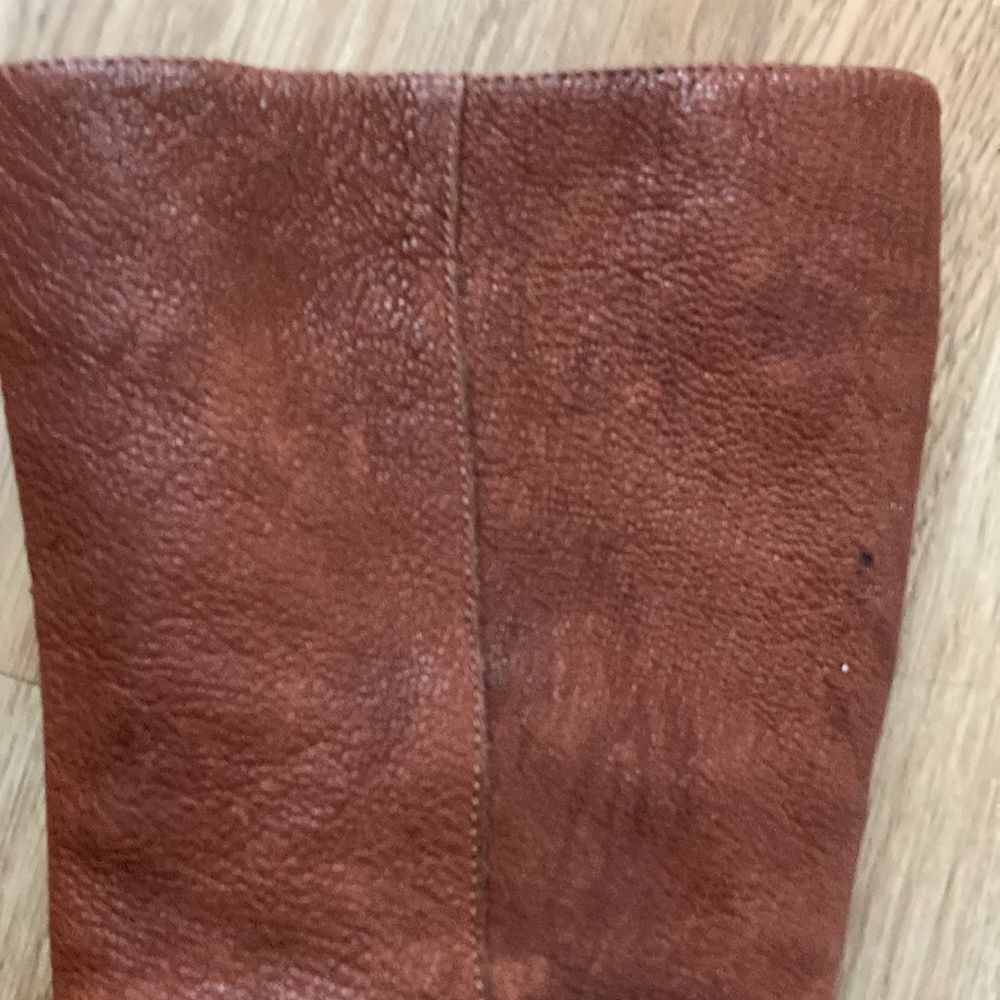 Frye Pull On Calf Length Brown Boots Sz 7 - Picture 5 of 16